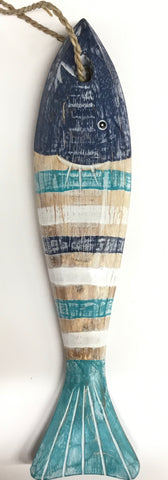 FISH HANGER ON ROPE 45CMS LARGE