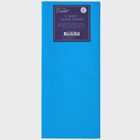 6 SHEETS TISSUE PAPER AQUA