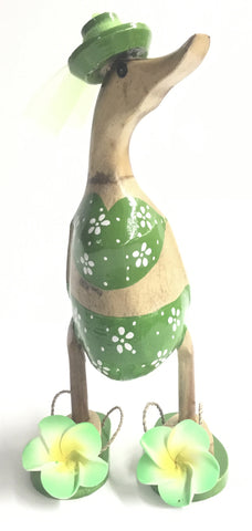 LIME FLOWER DUCK 25CMS