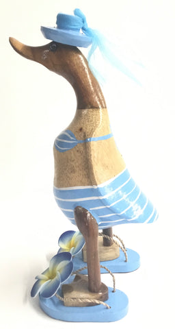LIGHT BLUE BIKINI DUCK 25CMS
