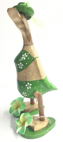 LIME FLOWER DUCK 25CMS