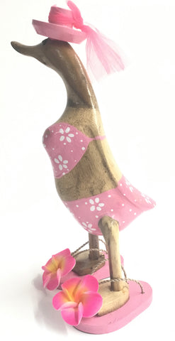 PINK FLOWER DUCK 25CMS
