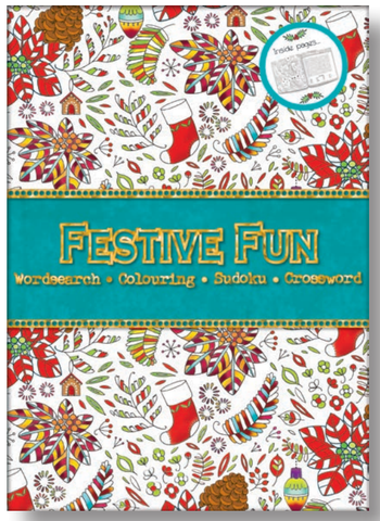 XMAS PUZZLE BOOK - FESTIVE FUN - A5