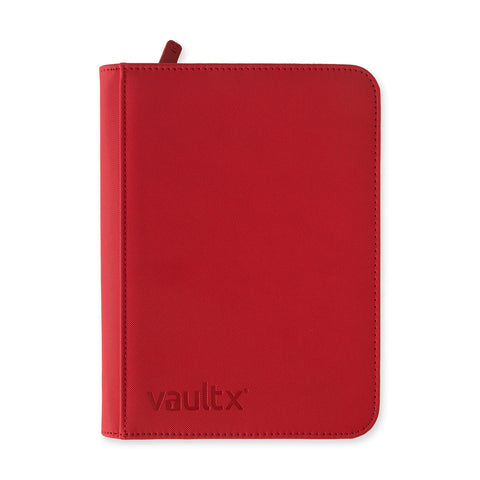 VAULT X - 4 POCKET EXO-TEC ZIP BINDER FIRE RED