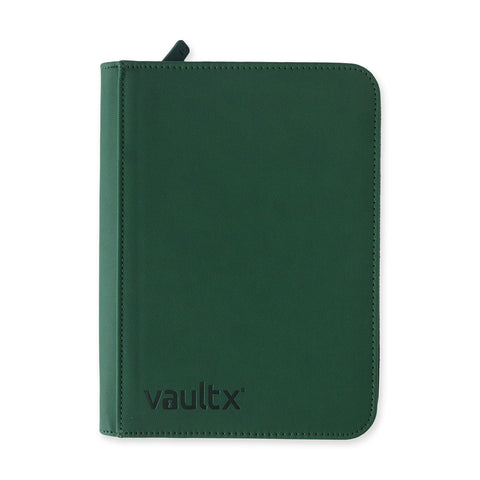 VAULT X - 4 POCKET EXO-TEC ZIP BINDER FOREST GREEN