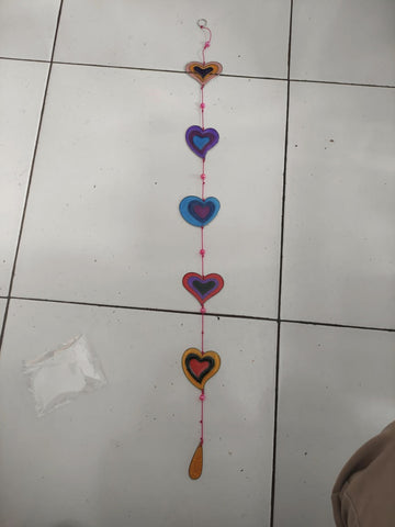 SUN CATCHER 5 HEART HANGER