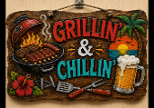 GRILLIN AND CHILLIN SIGN