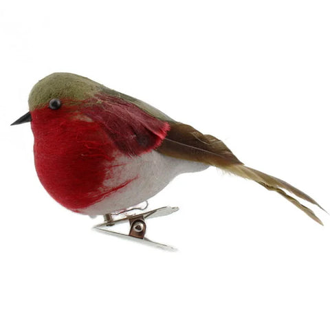 DARK RED ROBIN ON CLIP