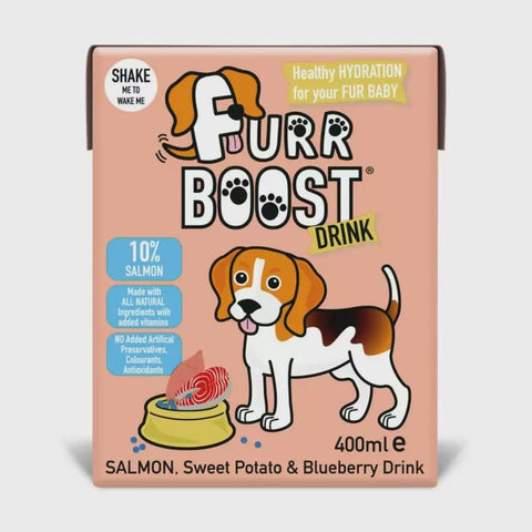 FURR BOOST SALMON SWEET POTATO AND BLUBERRY DOG DRINK