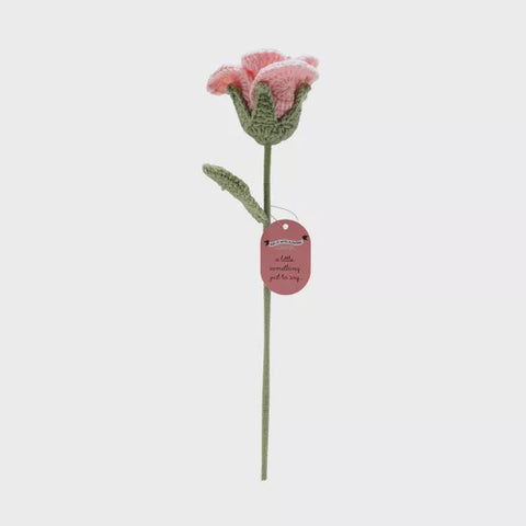 CROCHET PINK ROSE 35CMS