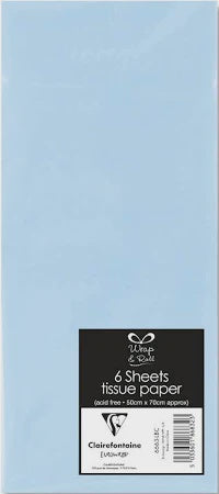 6 SHEETS TISSUE PAPER LIGHT BLUE