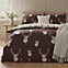 STAG CHOCOLATE DOUBLE QUILT SET