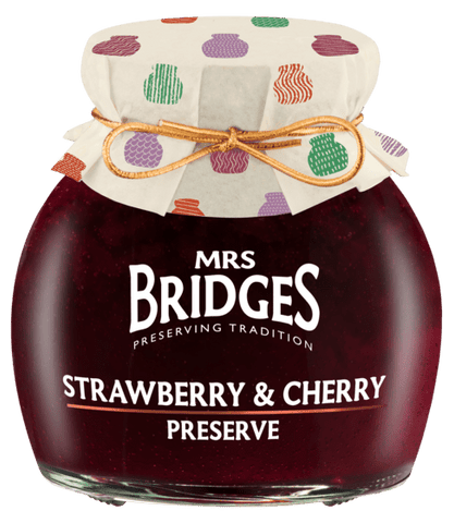 STRAWBERRY AND CHERRY PRESERVE 340G