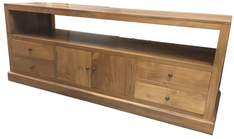 TVC 4 DRAWER 2DOORS W/ SHELF HONEY TEAK was 425.00