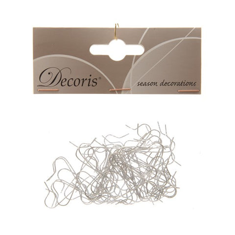 50X SILVER BAUBLE HANGERS
