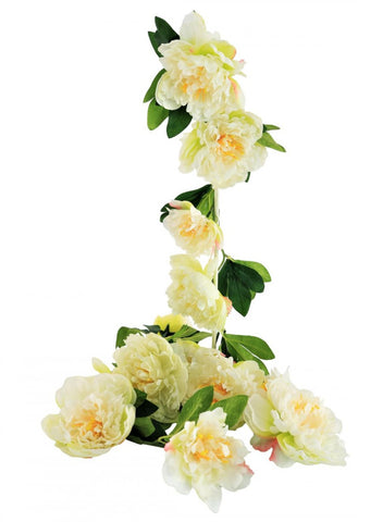 PEONY GARLAND CREAM 180CMS