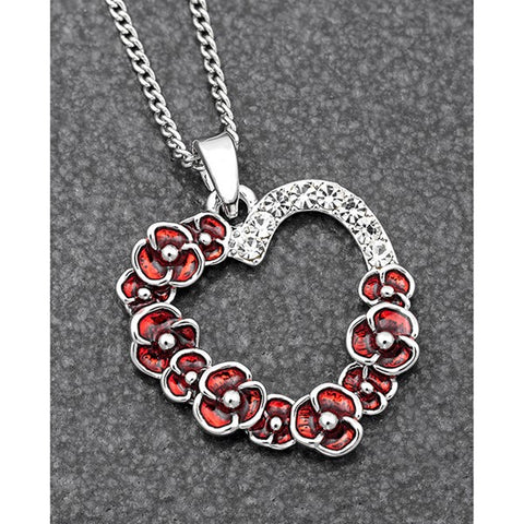 299460 POPPY DIAMANTE HEART NECKLACE