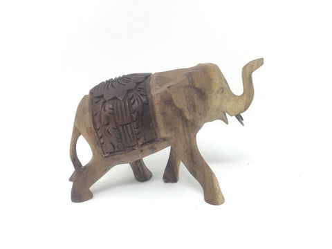 2 TONE CARVED BACK ELEPHANT 10CM