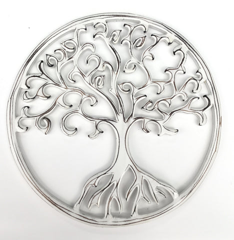 30CMS WHITE TREE OF LIFE ROUND