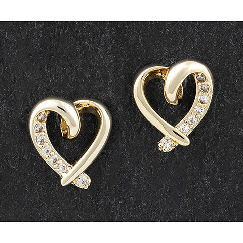 319515 KISS COLLECTION GOLD PLATED LOOPED HEART EARRINGS