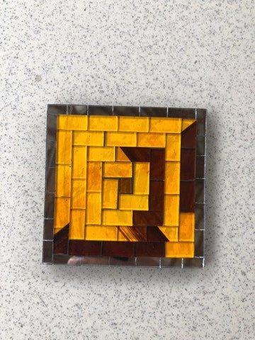 MOSAIC COASTER BRONZE/ DARK GOLD