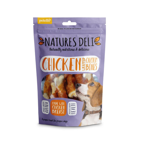 NATURES DELI CHICKEN WRAPPED CALCIUM BONE 100G