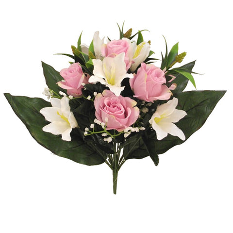 ROSE/LILY BUSH PINK/IVORY