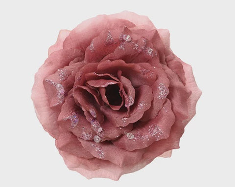 ROSE ON CLIP VELVET PINK