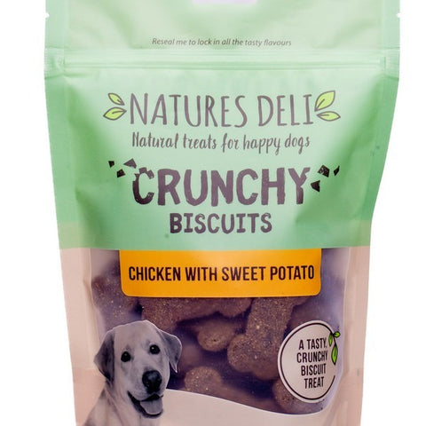 NATURES DELI CRUNCHY BISCUIT CHICKEN WITH SWEET POTATO 225G