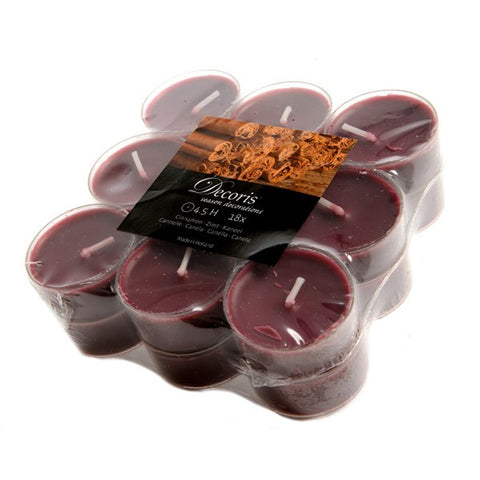 18X SCENTED TEA LIGHTS CINNAMON