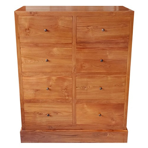 8 DRAWER CHEST HONEY TEAK