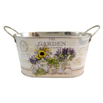 GARDEN METAL PLANTER OVAL