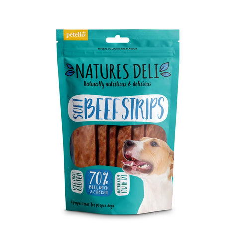 NATURES DELI SOFT BEEF STRIPS 100G