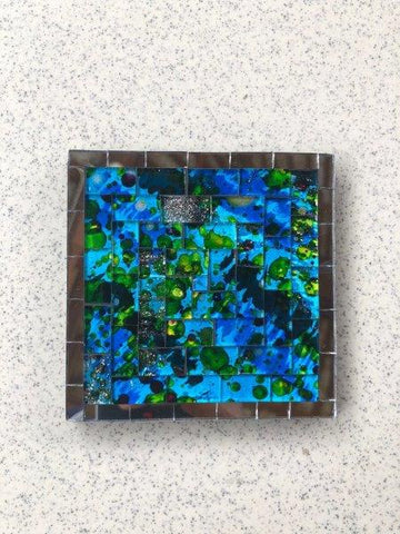 MOSAIC COASTER BLUE/GREEN SINGLE