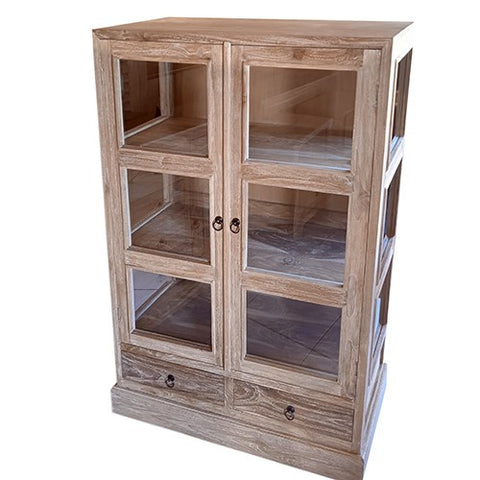 RWW FLAT EDGE DOUBLE GLASS CABINET