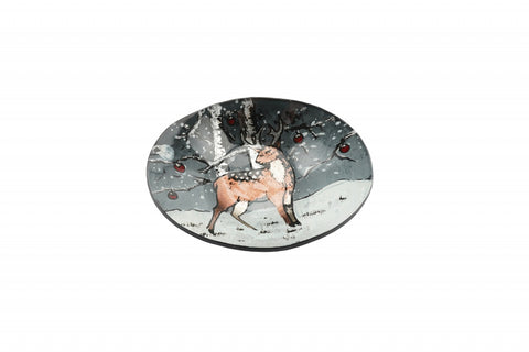 STAG GLASS SMALL OVAL BOWL
