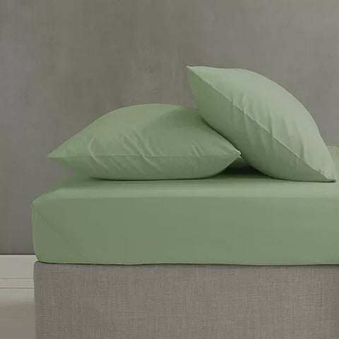 SHEET FITTED SAGE DOUBLE