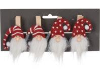 4 X CLIP GNOMES  7CM