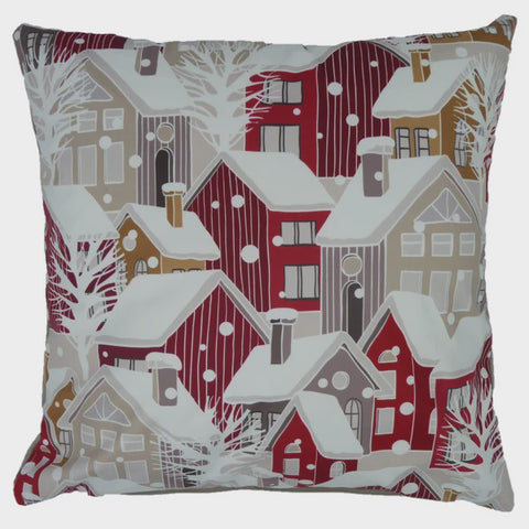 SNOWY HOUSE CUSHION COMPLETE