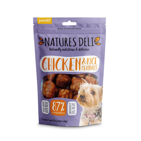 NATURES DELI CHICKEN & RICE MEATBALLS 100G