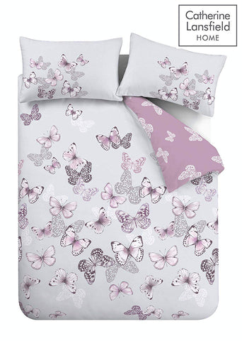 SCATTER BUTTERFLY HEATHER SINGLE + 1 PILLOWCASE