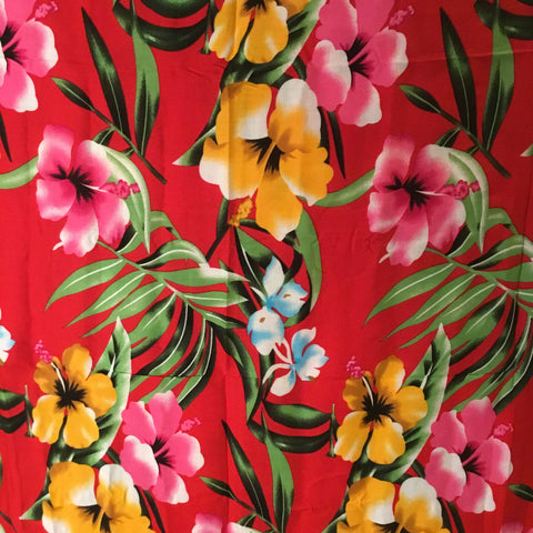 YELLOW AND PINK LILIES - SARONG WITH BUCKLE