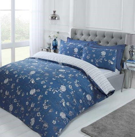 *COUNTRY TOILE NAVY SINGLE WITH 1 PILLOWCASE was £13.50