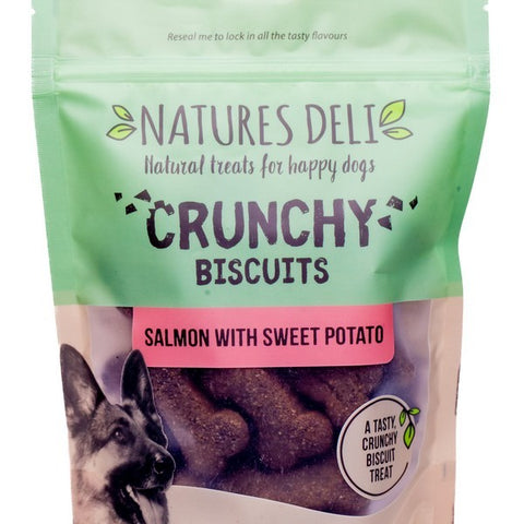 NATURES DELI CRUNCHY BISCUIT SALMON WITH SWEET POTATO 225G