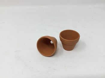 10 X TERRACOTTA POTS 3CM X 3.5CM