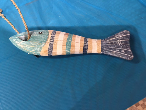FISH HANGER ON ROPE 45CMS LARGE