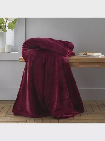 RASCHEL SOFT TOUCH THROW 200X240 RED